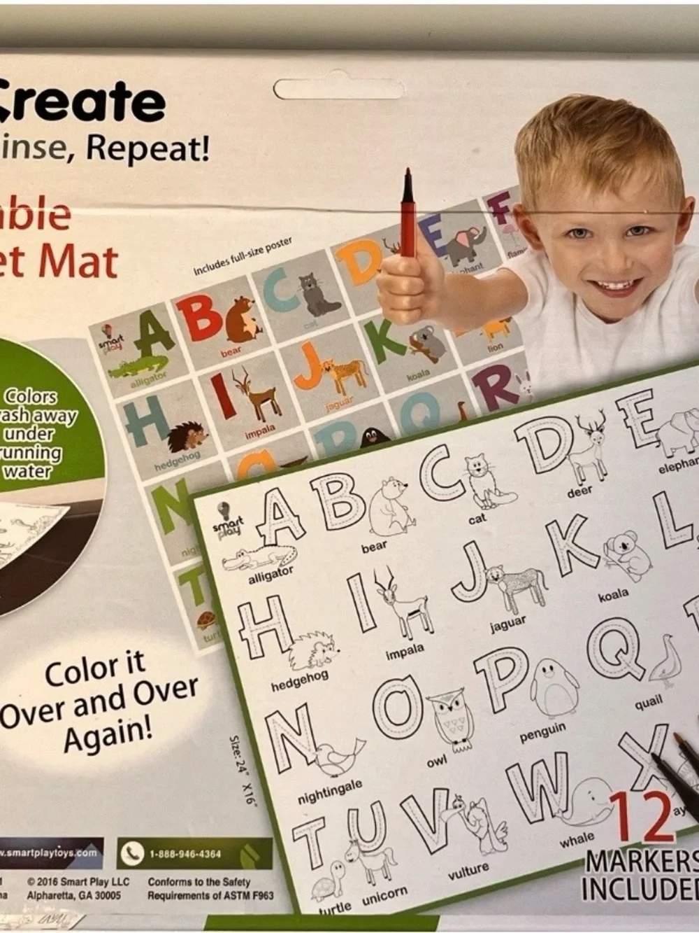 Reusable Alphabet Activity Mat for Kids